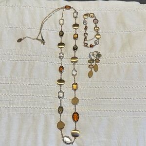 Elegant Gold and Silver Necklace Set